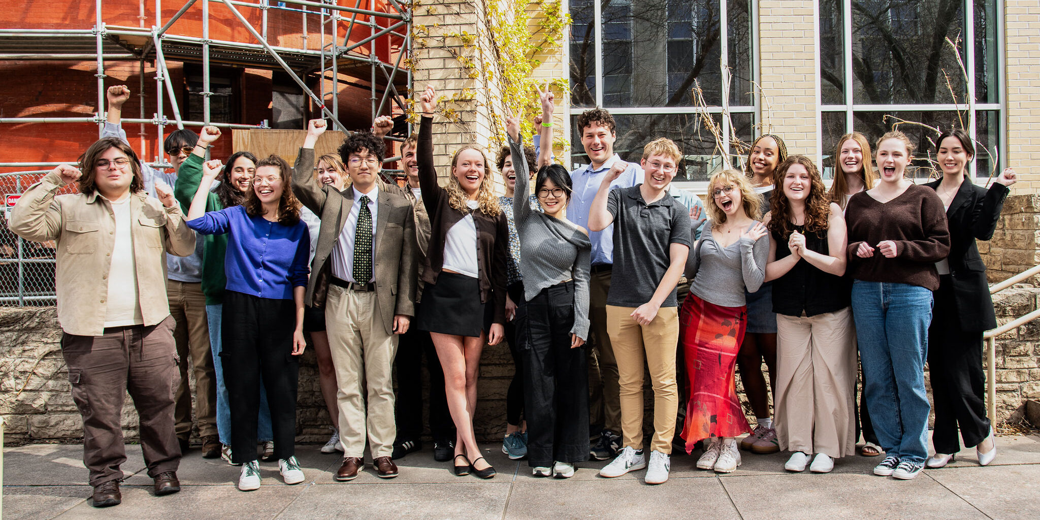 Students pose for a picture