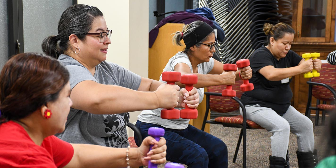 People doing exercise