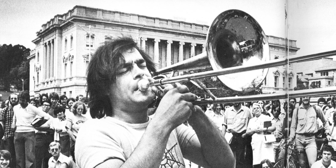 Vintage photograph of students in 1975