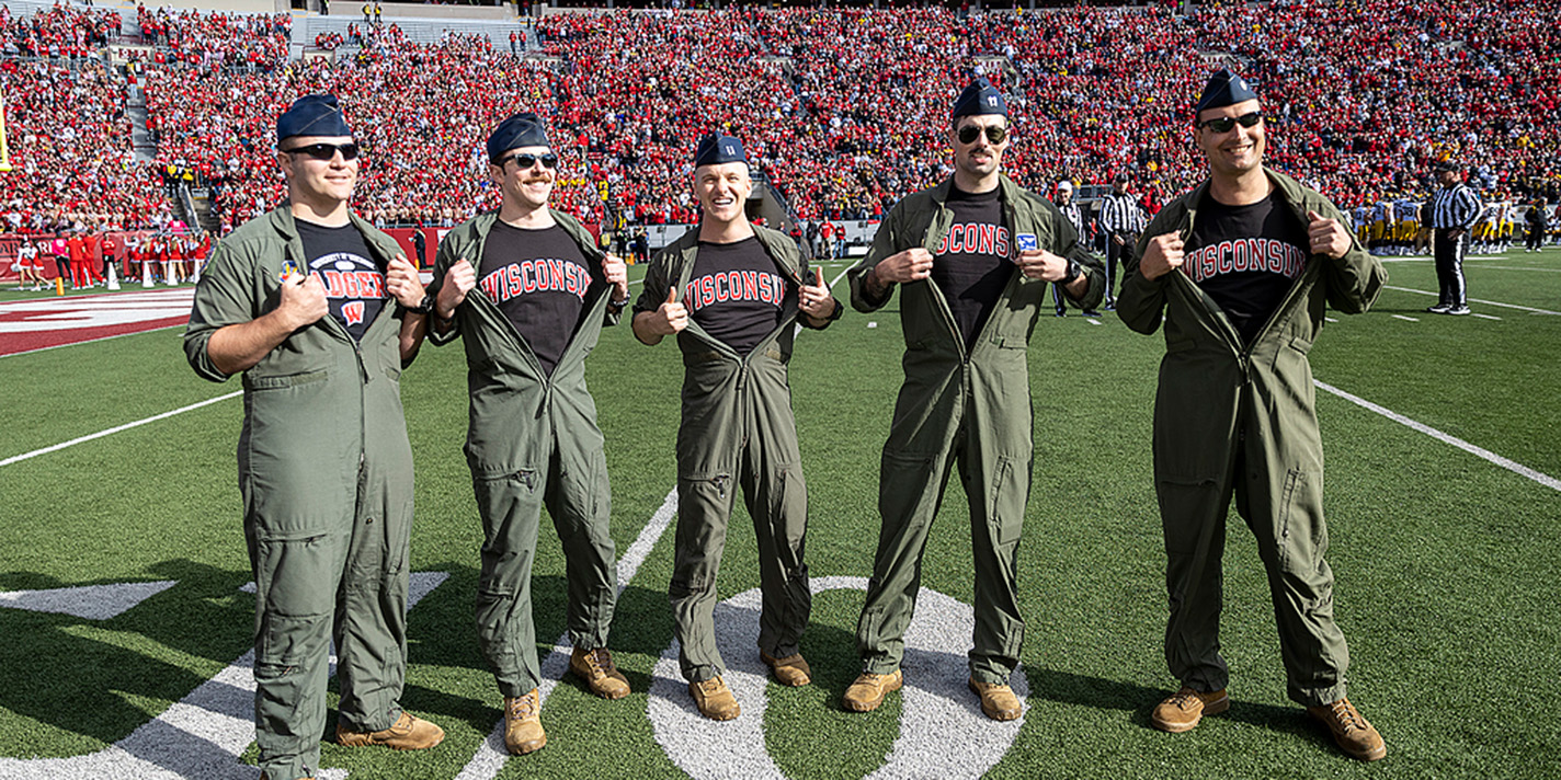ROTC members on Camp Randall